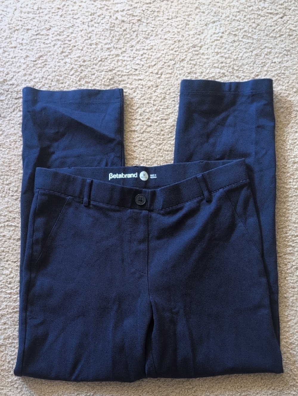 Betabrand Dark Blue Work-to-Weekend Trousers